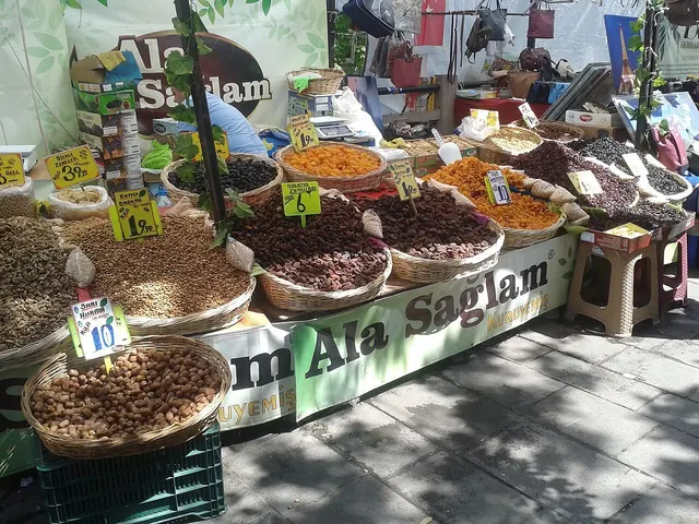Dried fruit stall in the open